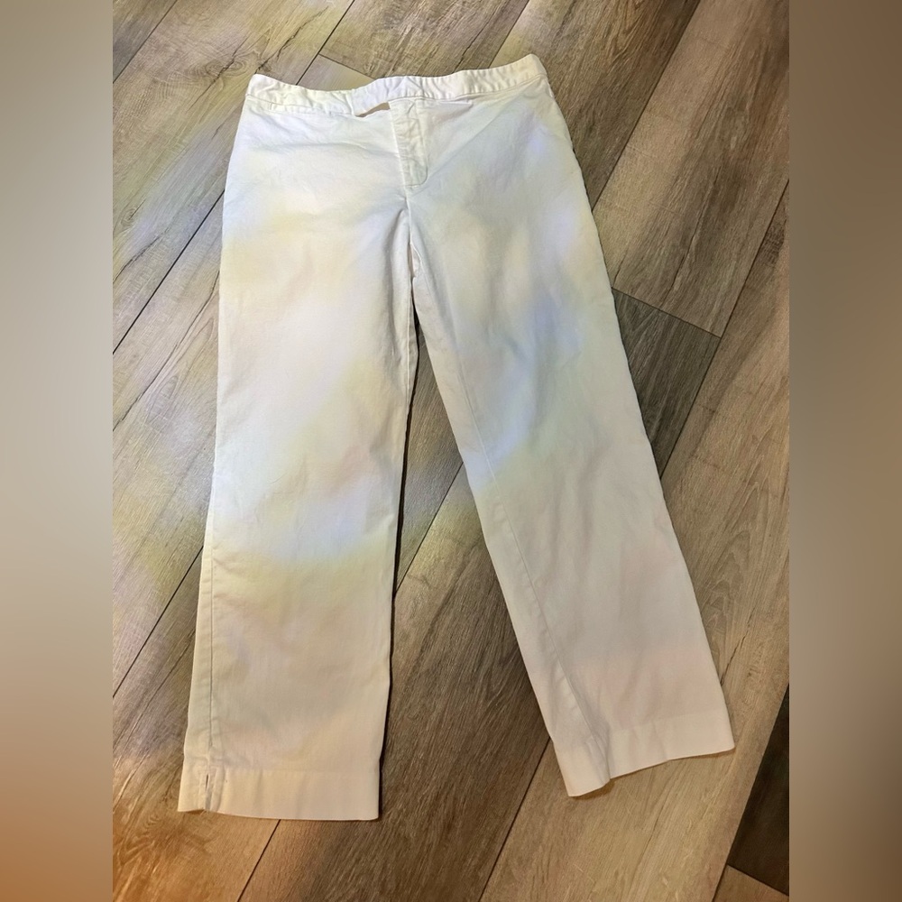 jh Collectibles Petite White Cropped Stretch Pants - size 6P